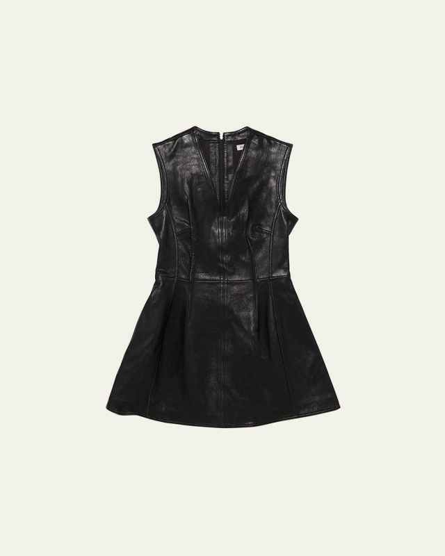 Juliette Sleeveless Leather Midi Dress